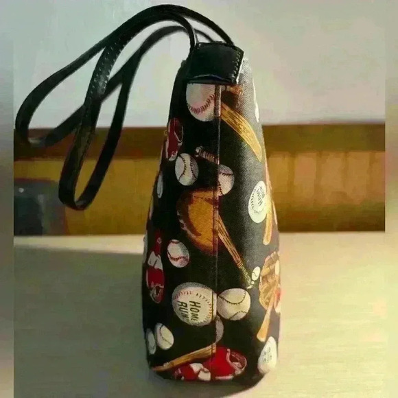 Baseball Themed Small Studded Tote - Picture 2 of 6